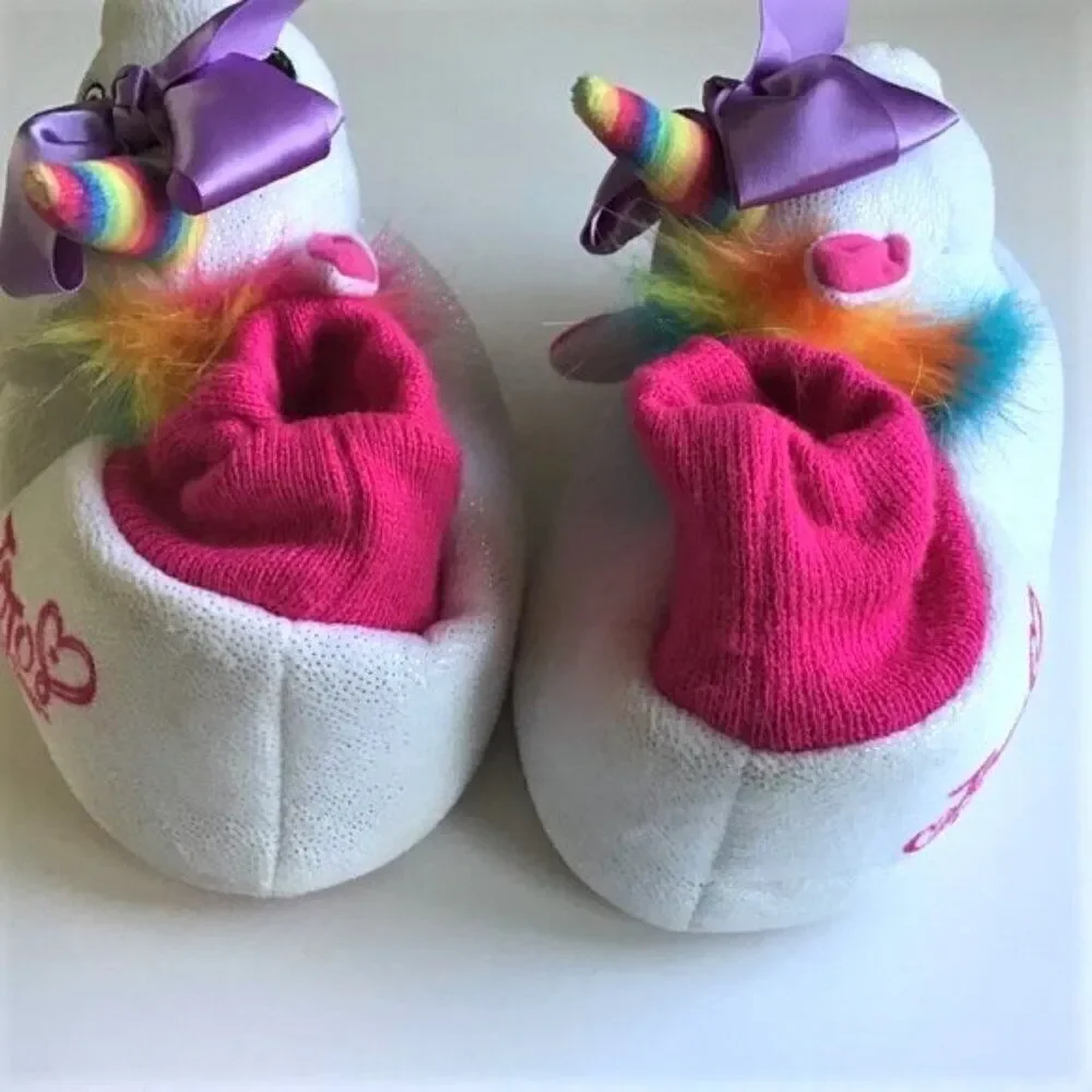 Unicorn Rainbow Slippers JoJo Siwa Girls 11-12